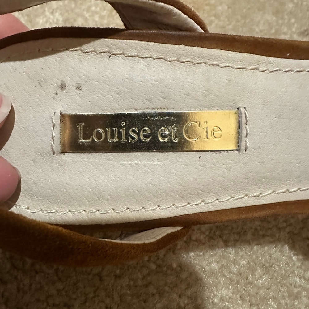 Lousie Et Cie Brown Suede Slingback Heeled Sandals Size‎ 8.5 - Picture 7 of 9